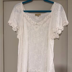 Democracy Ivory Lace Blouse
